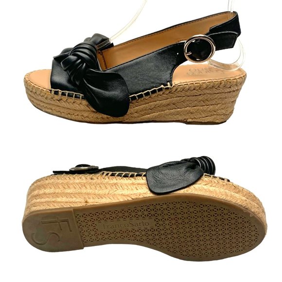 FRANCO SARTO Pirouette Leather Espadrille Slingback Sandals Womens - Picture 7 of 11